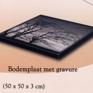 Bodemplaat met gravure 3cm dik