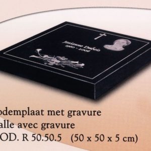 Bodemplaat met gravure 5cm dik
