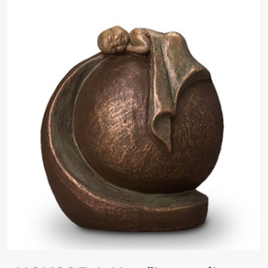 Keramische urn brons "In vredige rust"