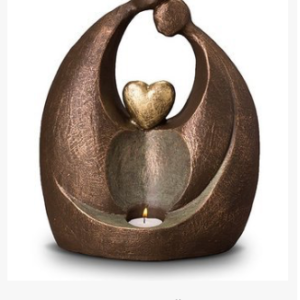 Keramische urn brons "Eeuwige liefde"