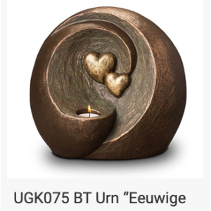 Keramische urn brons "Eeuwige verbintenis"