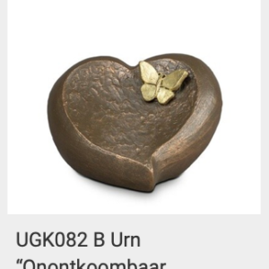 Keramische urn brons "Onontkoombaar afscheid"