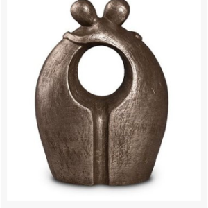 Keramische urn zilver "Afscheid"