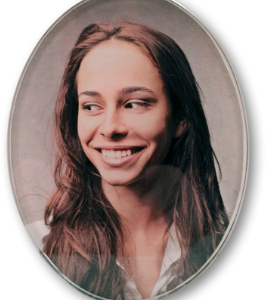 Kristalfoto ovaal kleur